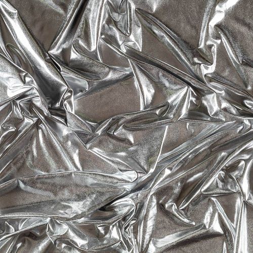 Трикотаж лазер К33-962 серебряный однотонный