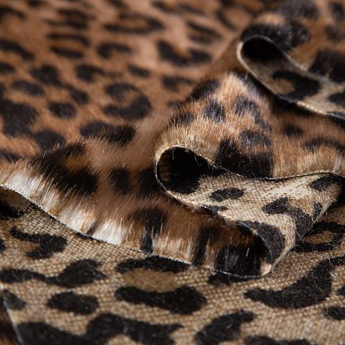 Мех искусственный Gucci 037-19610 коричневый принтованный