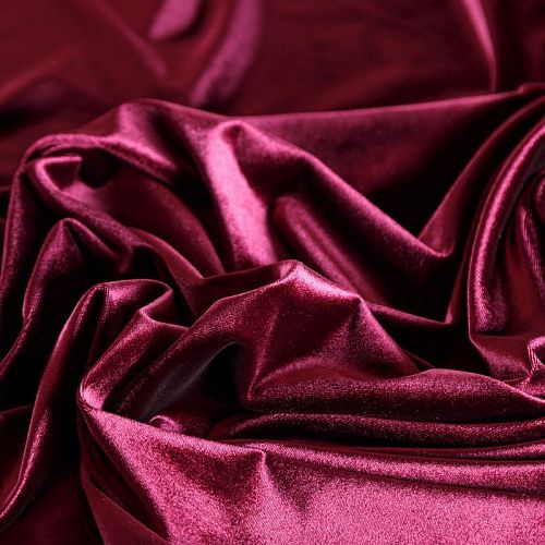 Бархат-лайкра 002-04108 брусничный однотонный