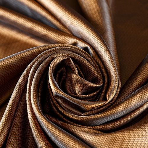 Ткань подкладочная 045-07343 золотисто-коричневый жаккардовый