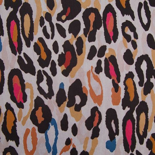 Шифон 068-17687 белый принтованный