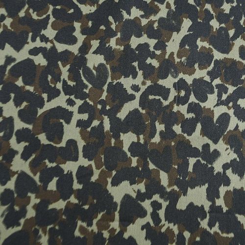 Коттон стрейч 063-12057 зеленый принтованный