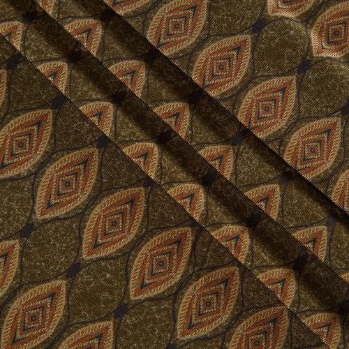 Трикотаж холодный 056-12403 хаки принтованный