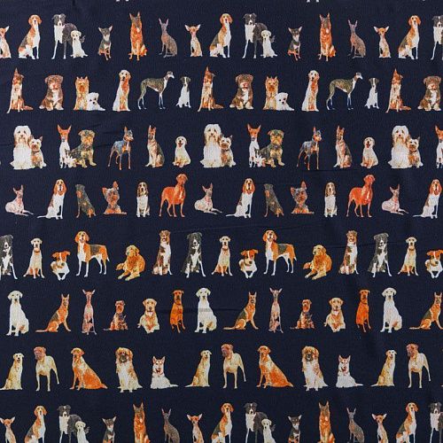 Вискоза "Лоренцо" 036-02643 темно-синий принтованный