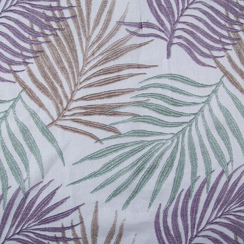 Тюль под лен 05-01-13159 белый принтованный