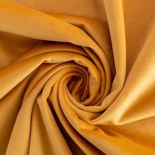 Ткань портьерная бархат h-300 см 512-02-203 охра однотонный