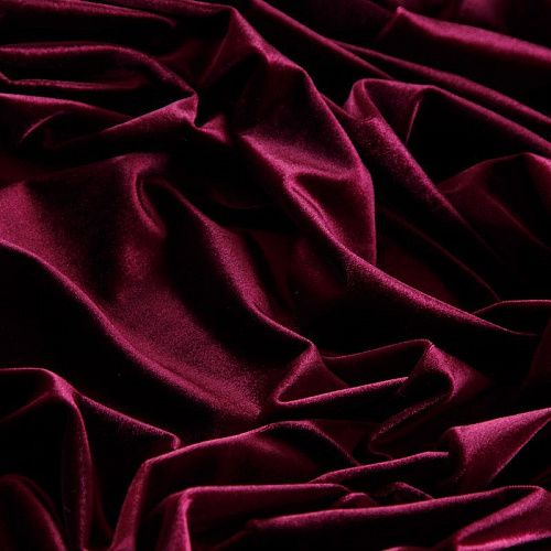 Бархат-лайкра 002-15632 винный однотонный