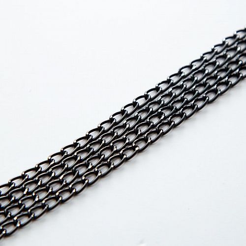 Цепь декоративная 4 мм металл 20-4-черный
