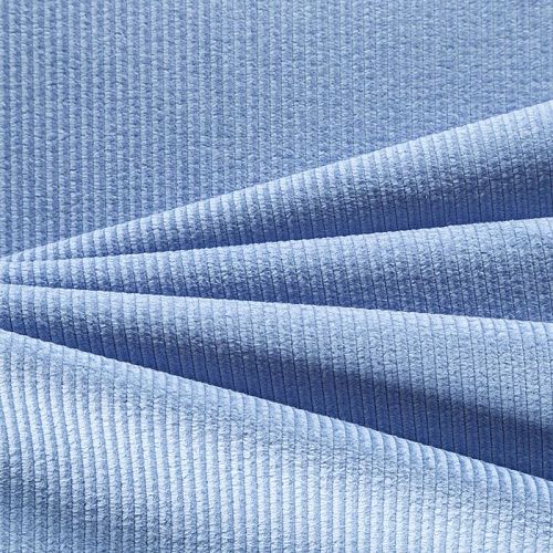 Вельвет 008-05827 голубой однотонный