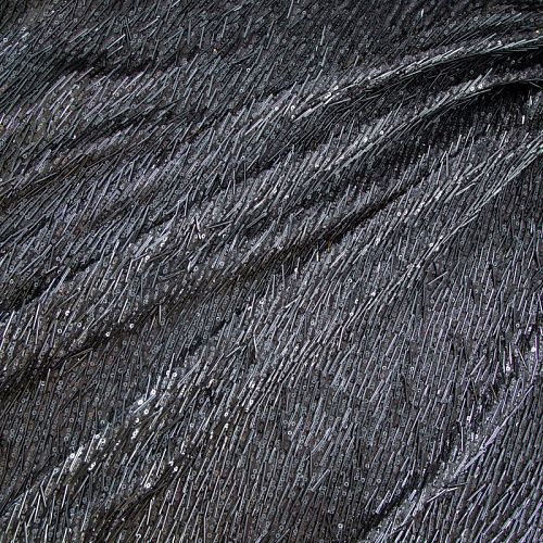 Сетка с пайетками и стеклярусом 050-19862 антрацит