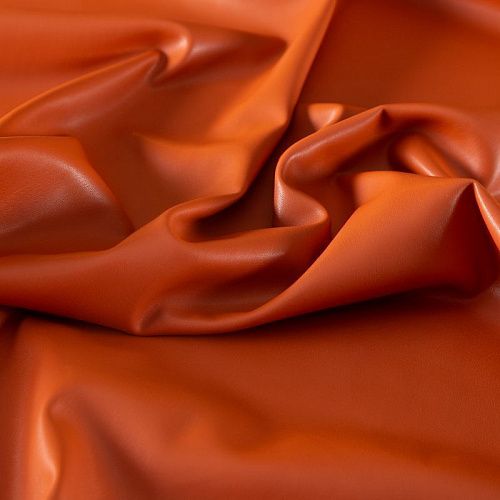 Экокожа-замша стрейч 070-19905 рыжий однотонный