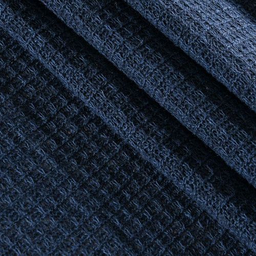 Трикотаж вязаный 056-11737 темно-синий однотонный
