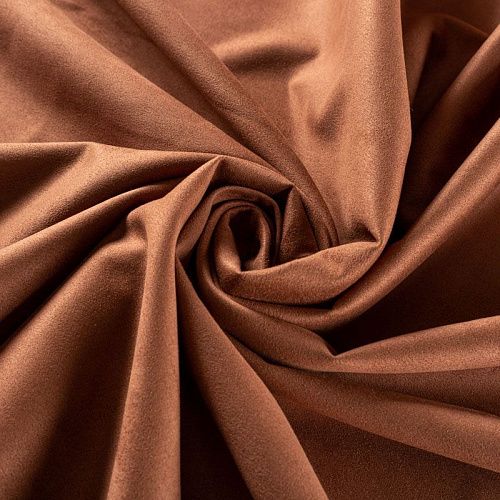 Замша искусственная 018-01932 коричневый однотонный