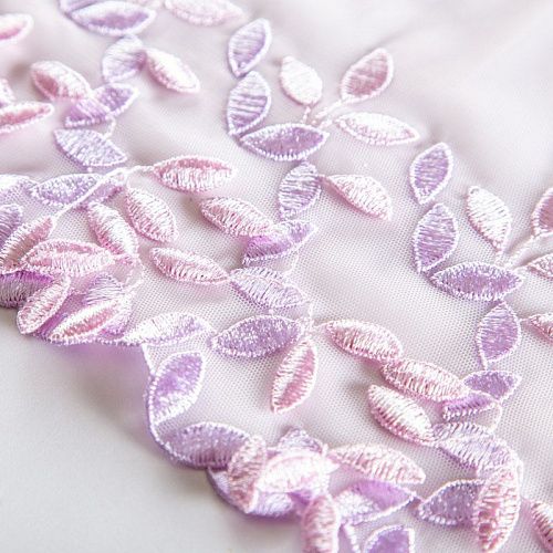 Кружево на сетке 220 мм Ф01-0004 фиолетово-сиреневый