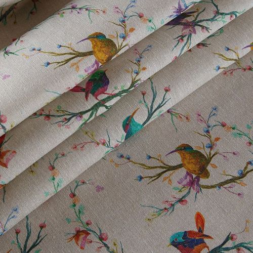 Ткань портьерная H-280 см 19-02-15860 экрю принтованный