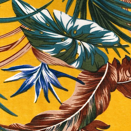 Тенсел К33-138 шафрановый принтованный