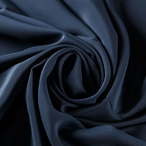 Крепдешин натуральный 028-06230 графит однотонный