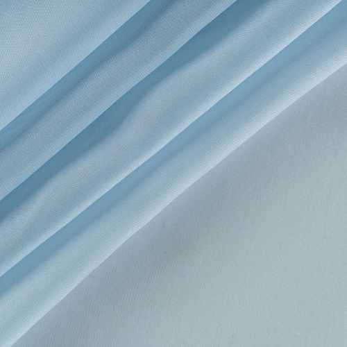 Шифон К33-886 светло-голубой однотонный
