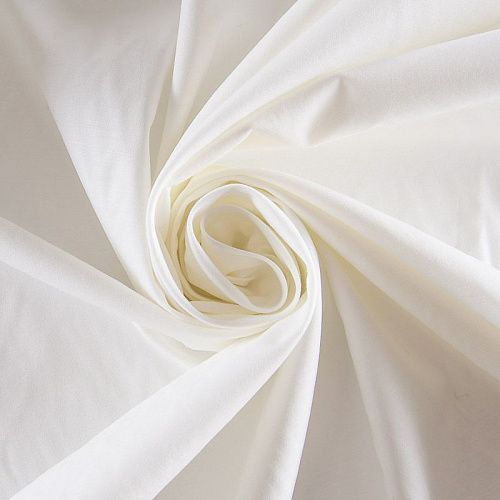 Поплин стрейч 063-11993 молочный однотонный
