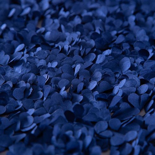 Объемная вышивка на сетке 010-20047 синий