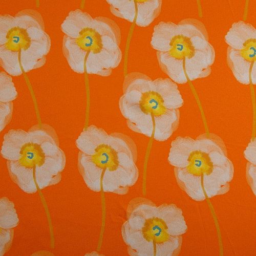 Вискоза Hugo Boss 009-16348 апельсиновый принтованный