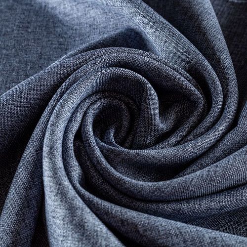 Ткань портьерная лен h-280 см 05-02-00245 серо-голубой меланж