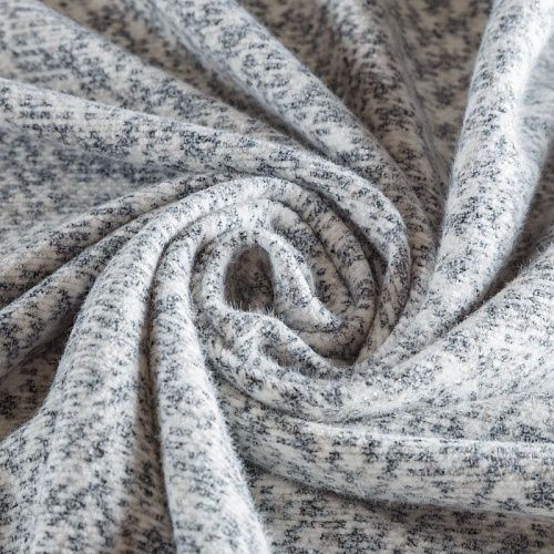 Пальтовый трикотаж 040-06034 бело-серый