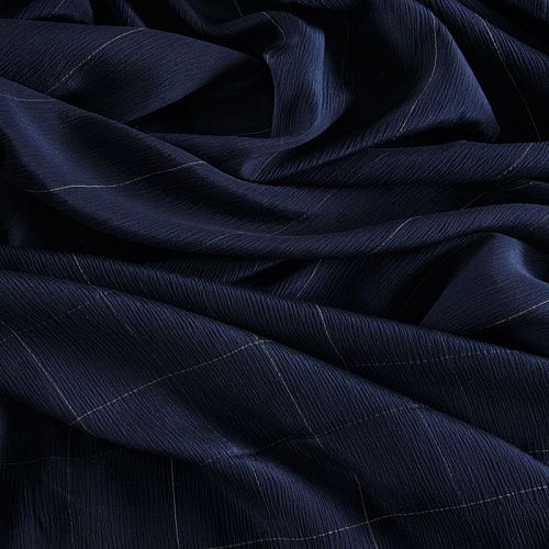 Шелк-жатка натуральный Gucci 064-16144 темно-синий