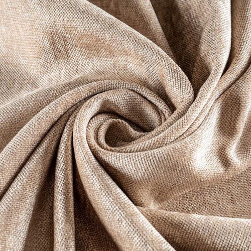 Ткань портьерная шенилл h-300 см 21-02-00075 песочный однотонный