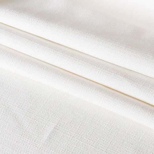 Ткань портьерная лен h-300 см 05-02-11511 молочный однотонный