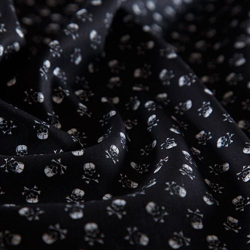 Поплин 063-16604 черный принтованный