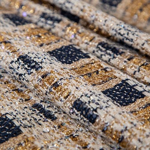 Твид Gucci 052-19608 черный/бежевый