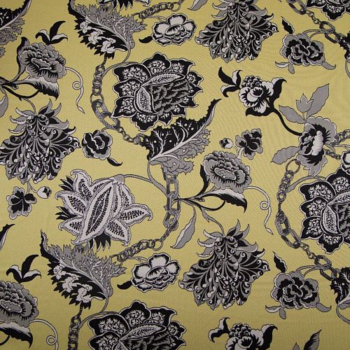 Твил-шелк 064-19627 желтый мел принтованный