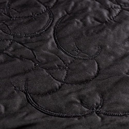 Ткань курточная с вышивкой К09-130 черный 