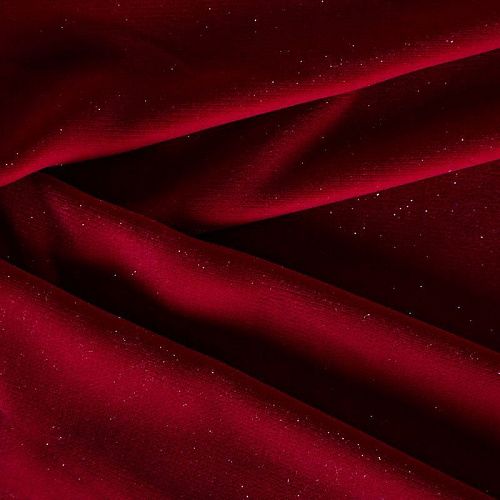 Бархат с люрексом 002-04427 бордовый однотонный