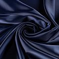 Креп-сатин К33-845 темно-синий однотонный