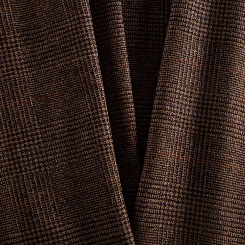 Ткань костюмная  025-14442 коричневый принтованный