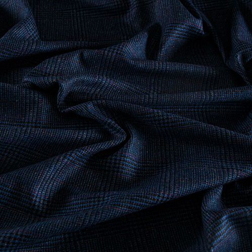 Ткань костюмная 025-14413 синий принтованный