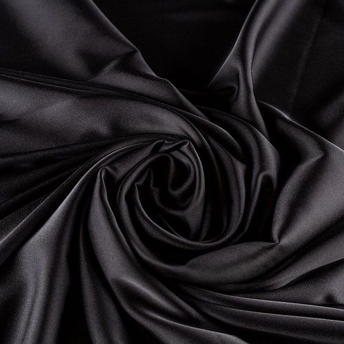 Шелк синтетический К33-772 черный однотонный