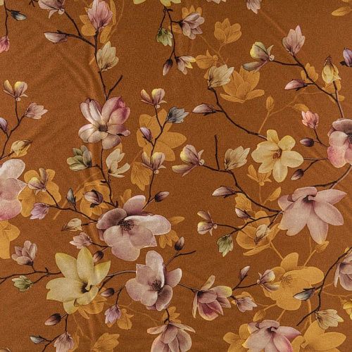 Вискоза "Лоренцо" К33-486 коричневый принтованный