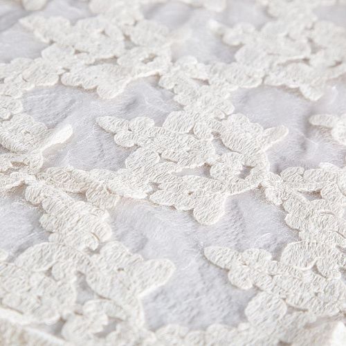 Кружево с пайетками 012-20757 молочный