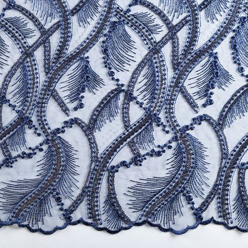 Гипюр 012-05439 темно-синий