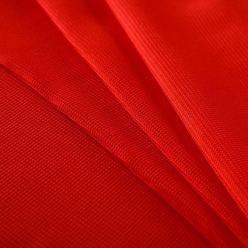 Шелк натуральный 064-16229 оранжево-красный однотонный