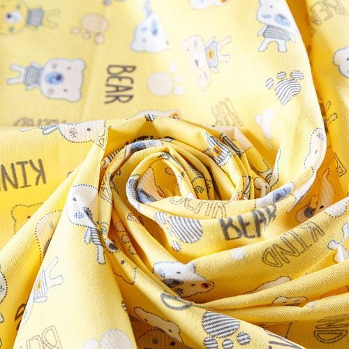 Фланель 060-09938 желтый принтованный