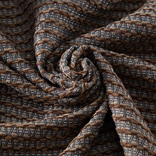 Ткань портьерная жаккард h-295 см 05-02-20886 серо-коричневый