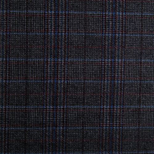 Ткань костюмная 025-14421 черный меланж клетка