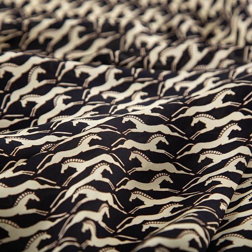 Вискоза 009-20097 черный принтованный