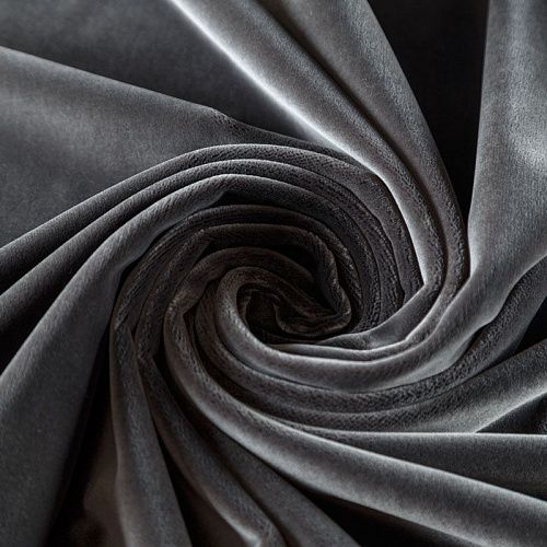 Бархат 002-05388 дымчато-серый однотонный