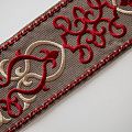 Бордюр жаккардовый 7 см 0000-357-104-018 темно-серый с красным