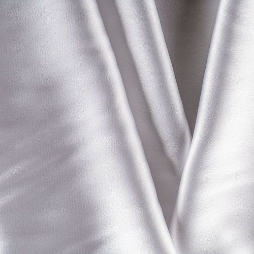 Сатин стрейч К33-403 белый однотонный